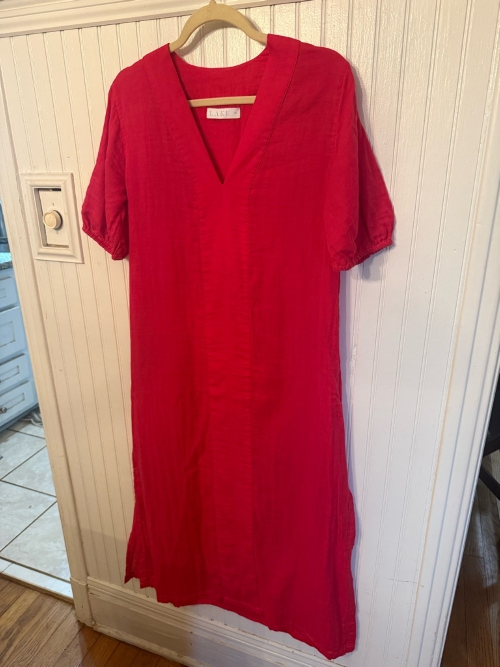 Lake Gauze XS Hot Pink Midi Caftan